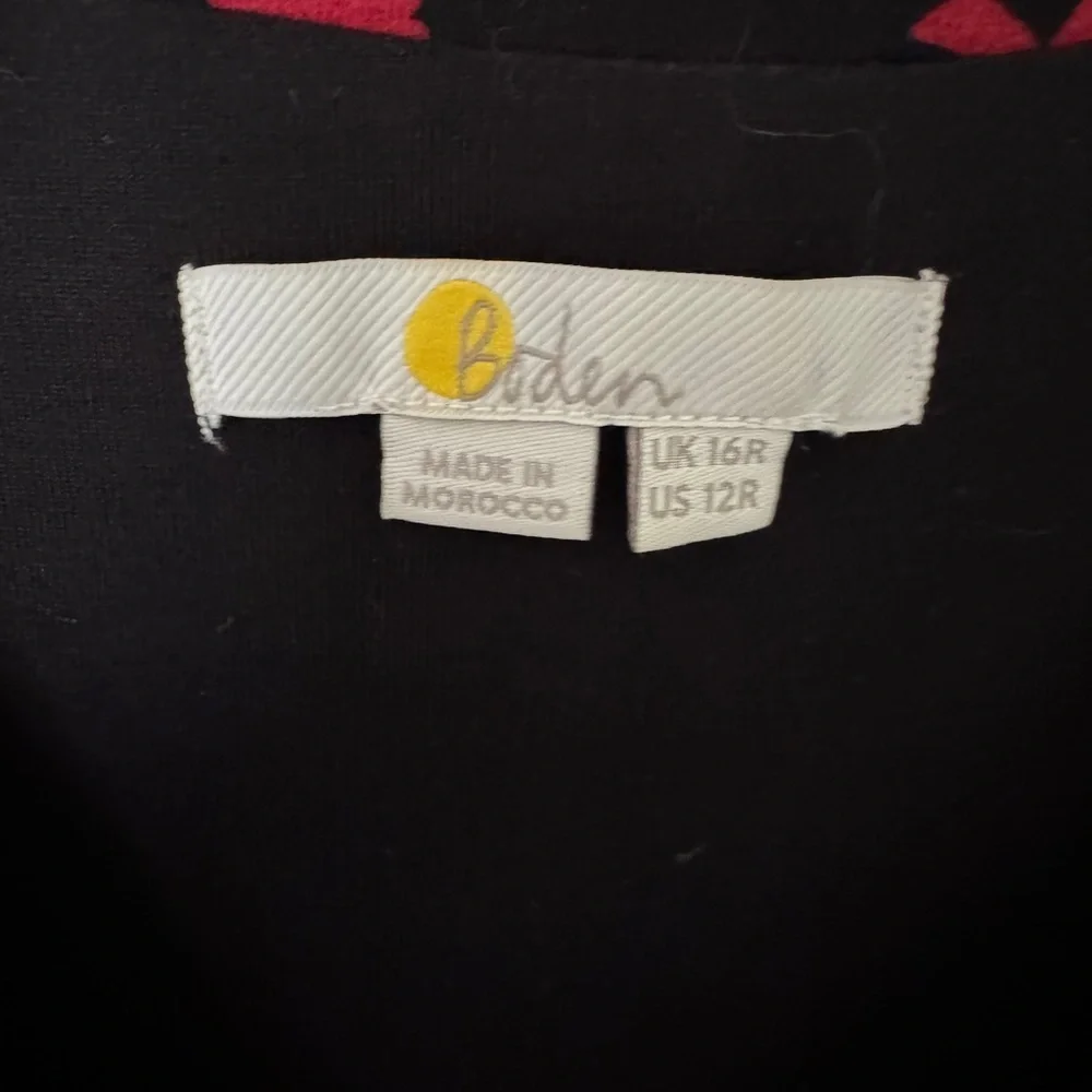 Boden Black and Pink Midi Dress - Picture 7 of 8